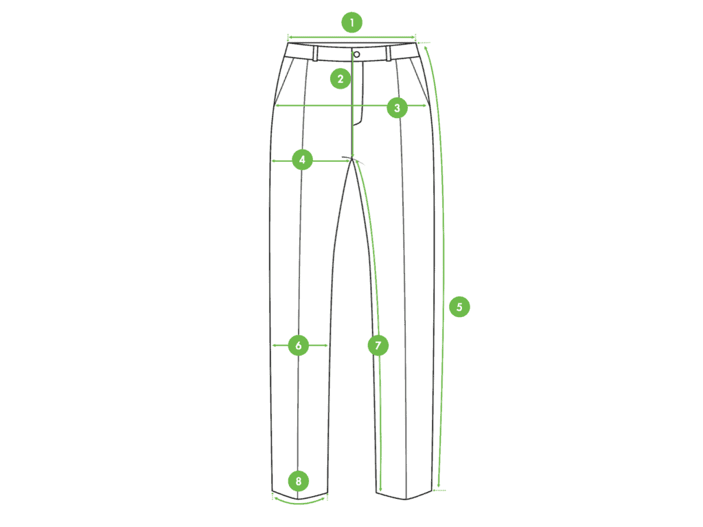Jeans measurement guide 