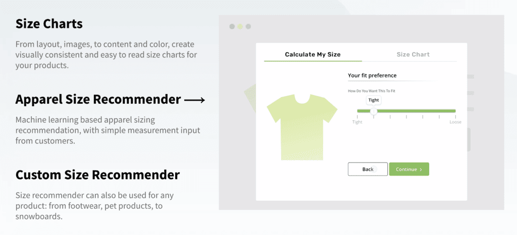 Sizing charts or size charts for ecommerce and Shopify stores can help make it easier for customers to find the right product and reduce the plausibility of returns.