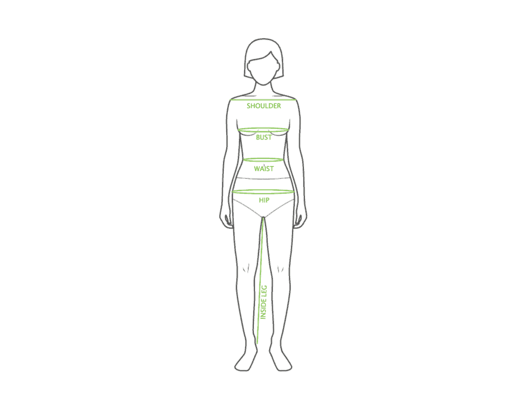 average female body measurements