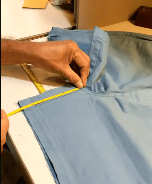 Measure from the crotch to the end of the hemline