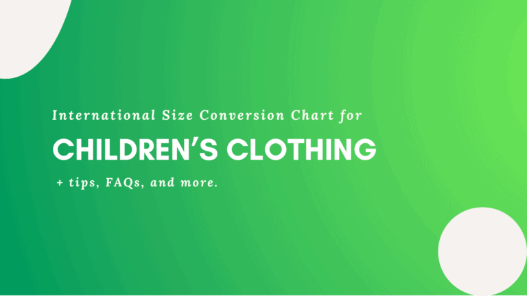 Children’s Clothing - International Size Conversion Chart - kiwisizing.com